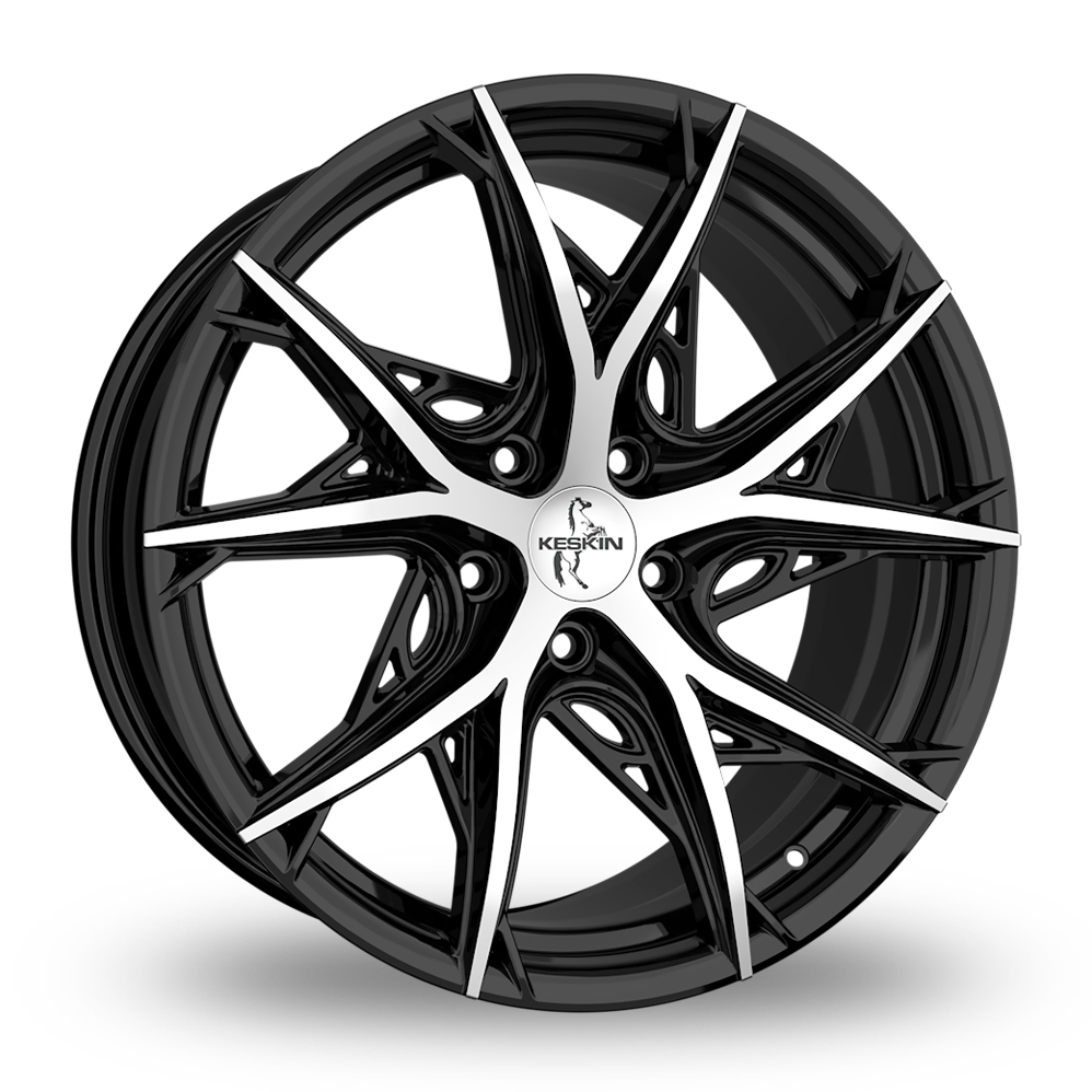 Keskin Tuning KT24C Black Polished Alloy Wheels