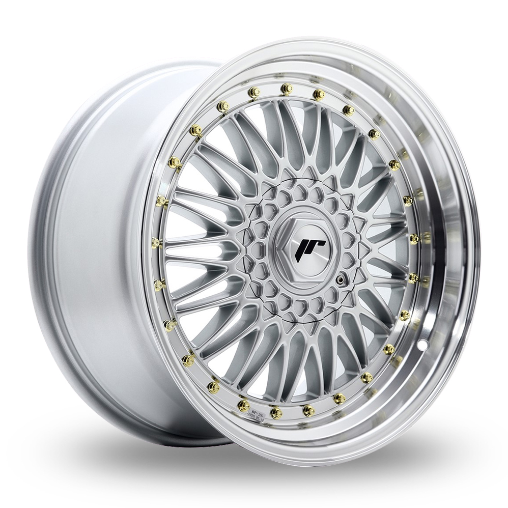 Japan Racing JR9 (9x18) (Custom Fitment) Silver Machined Lip Alloy Wheels