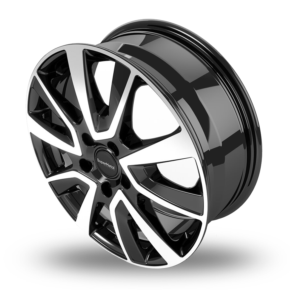 18" SuperMetal Vault Gloss Black Polished Alloy Wheels