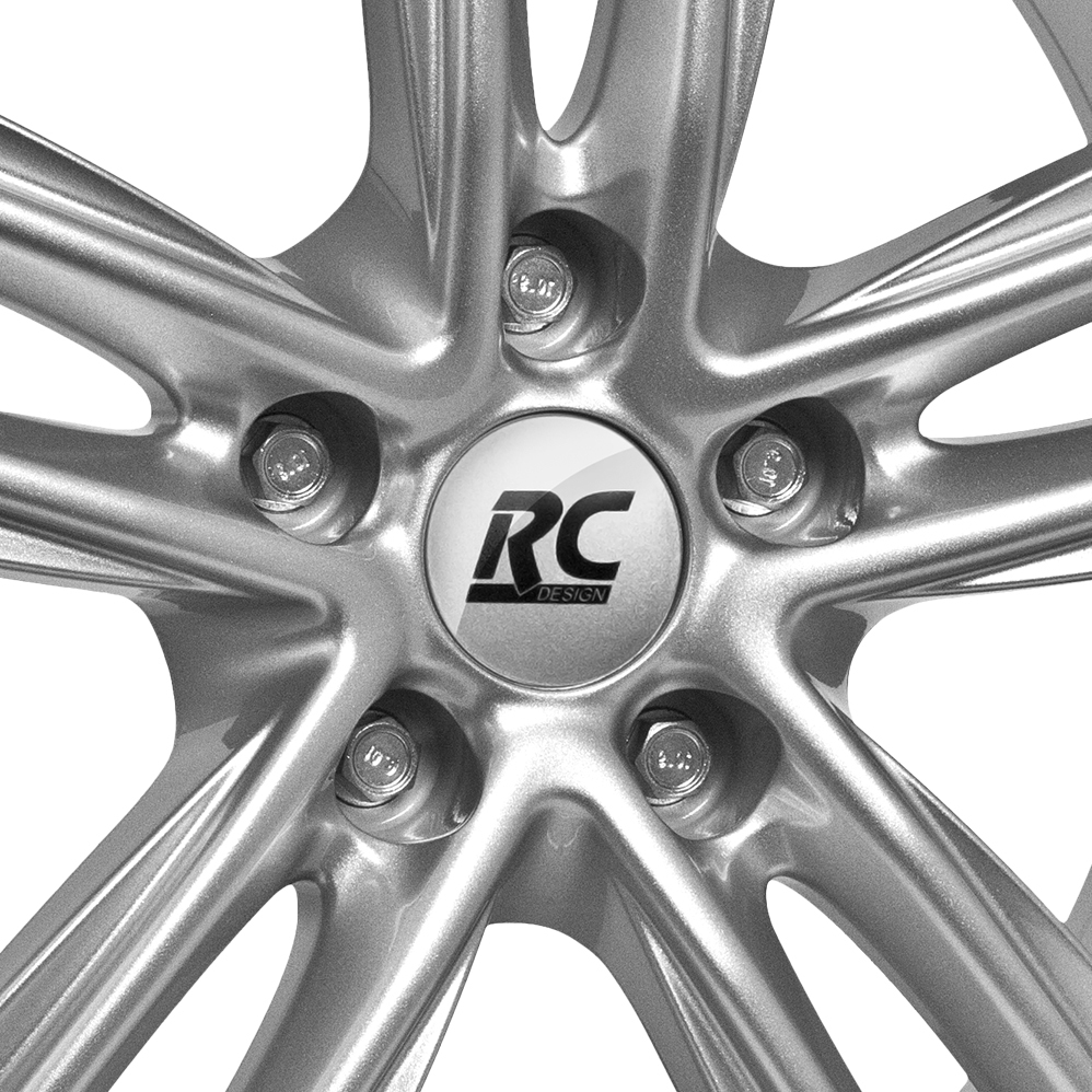 15" RC Design RC27 Crystal Silver Alloy Wheels