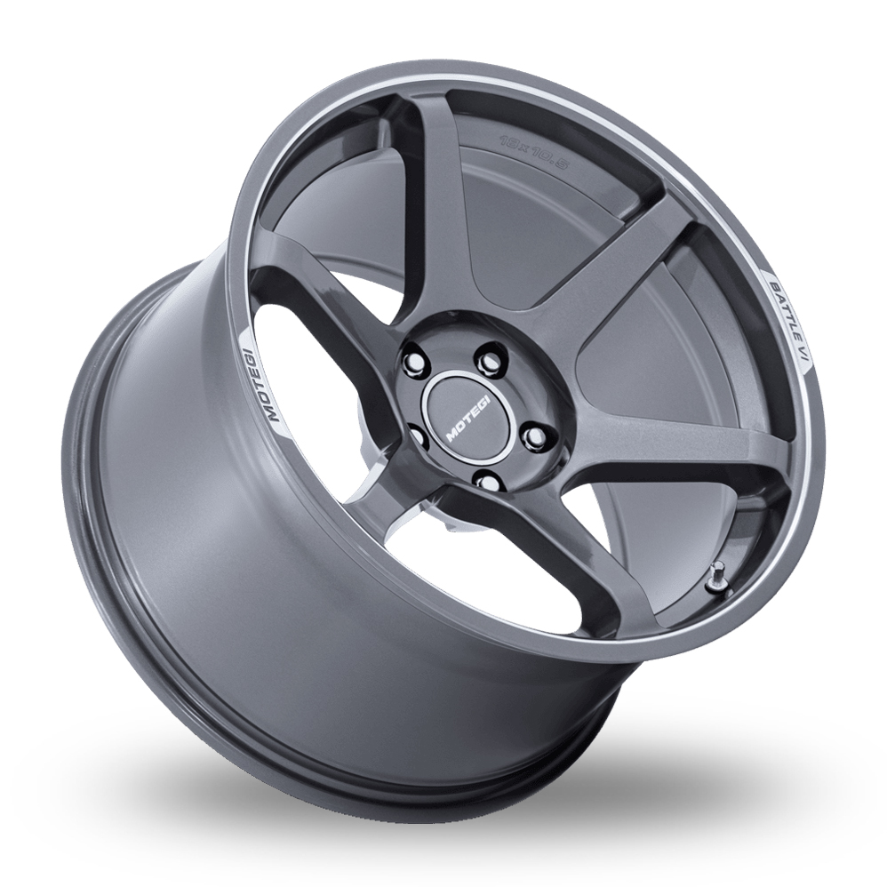 18" Motegi Racing MR160 Battle VI Gloss Gunzilla With Machined Lip Alloy Wheels