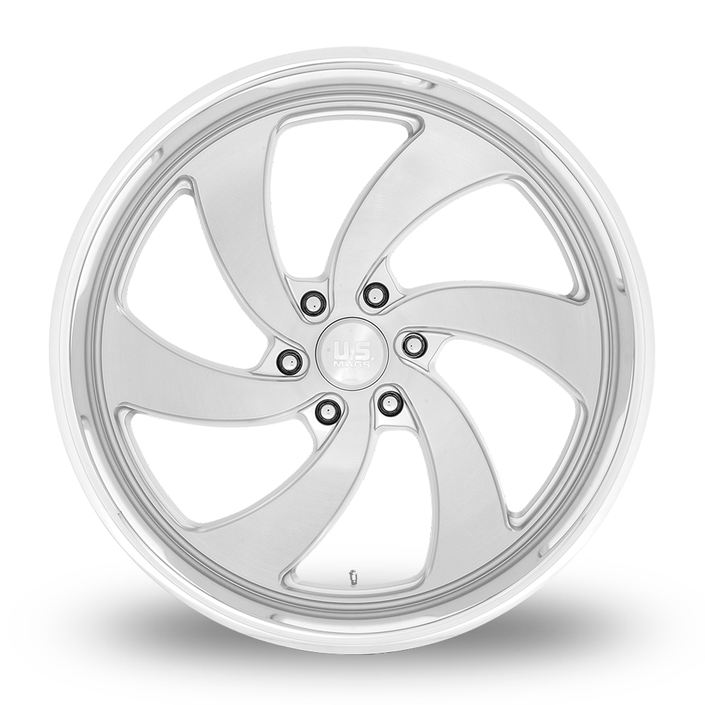 22" US Mags U134 Desperado Silver Brushed Face Milled Diamond Cut Lip Alloy Wheels