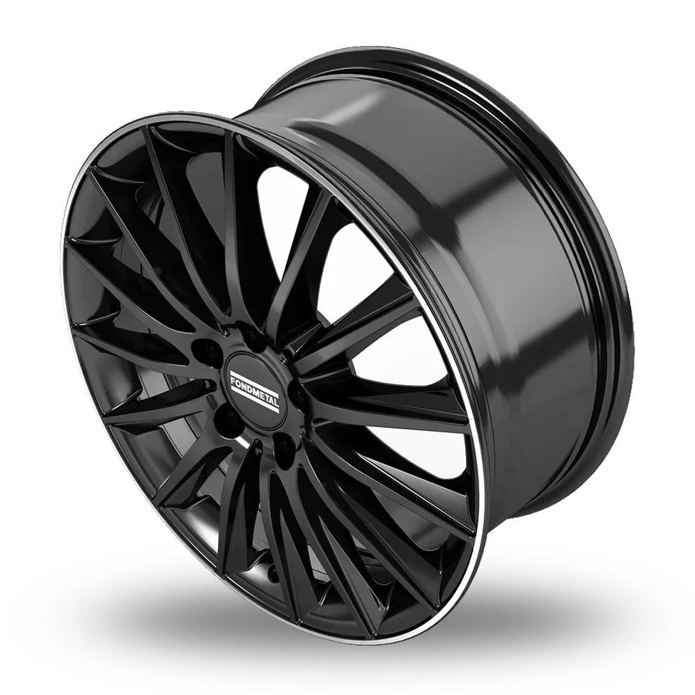 20" Fondmetal Aidon Gloss Black Machined Lip Alloy Wheels