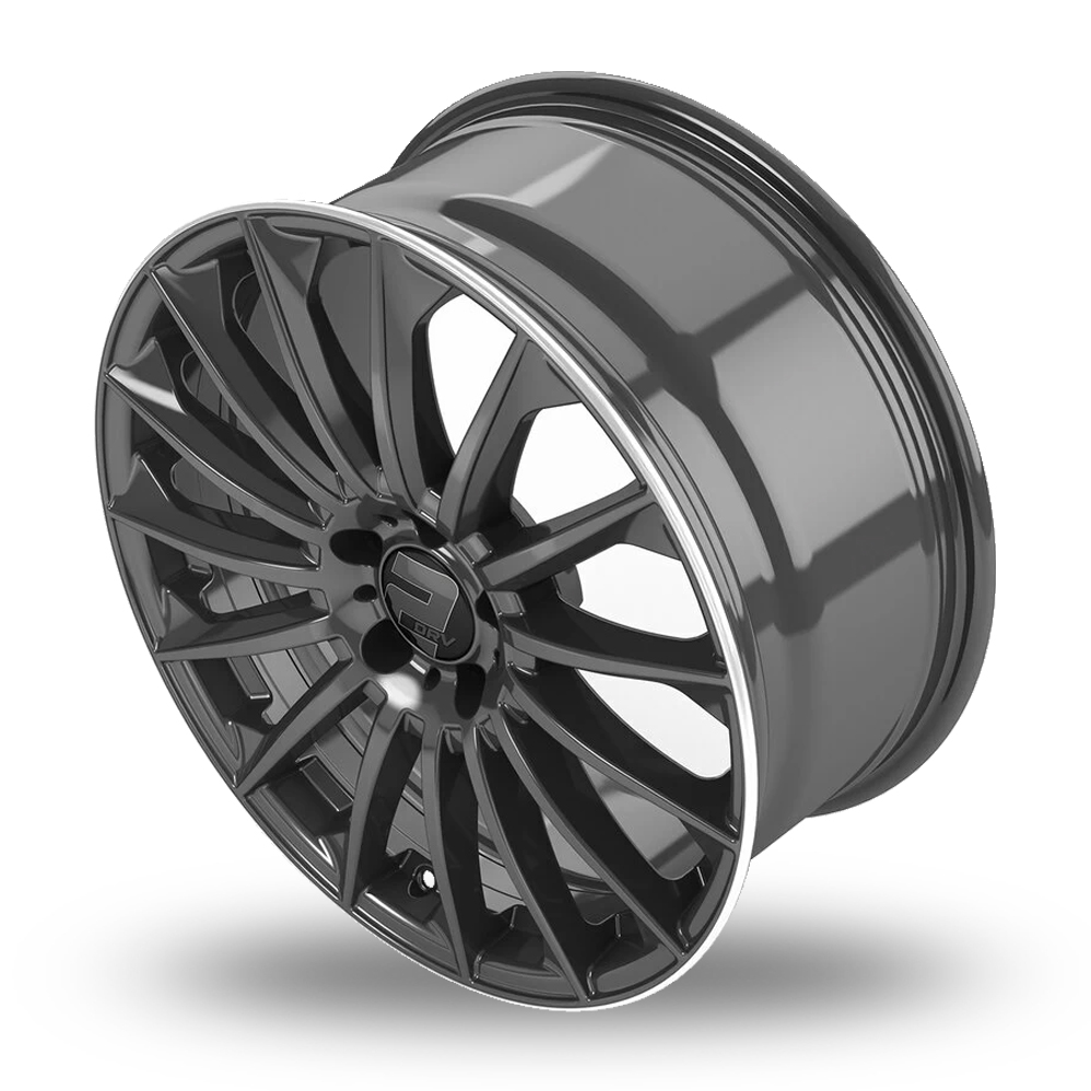 18" 2DRV WH39 Gunmetal Polished Lip Alloy Wheels