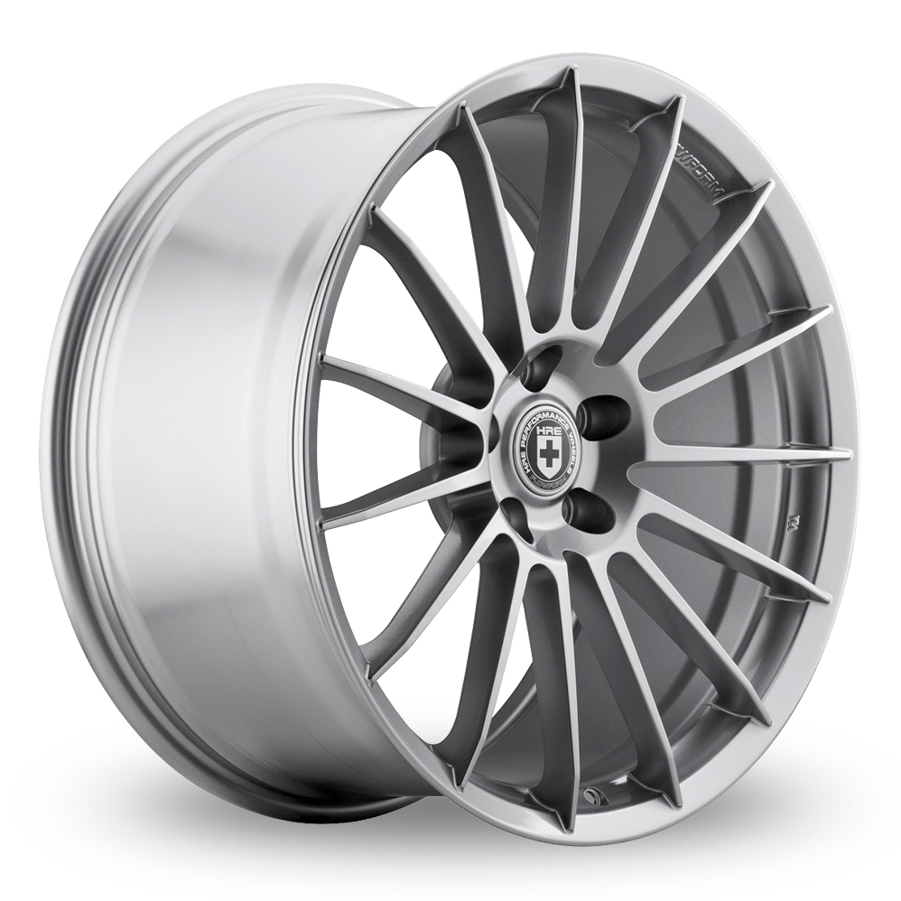 18 Inch HRE FlowForm FF15 Silver Alloy Wheels