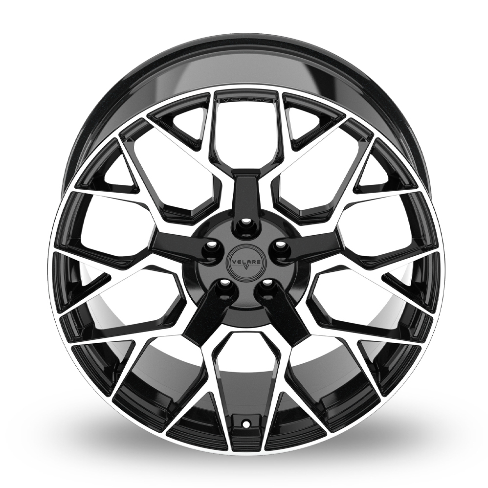 22" Velare VLR02 Gloss Black Machined Alloy Wheels