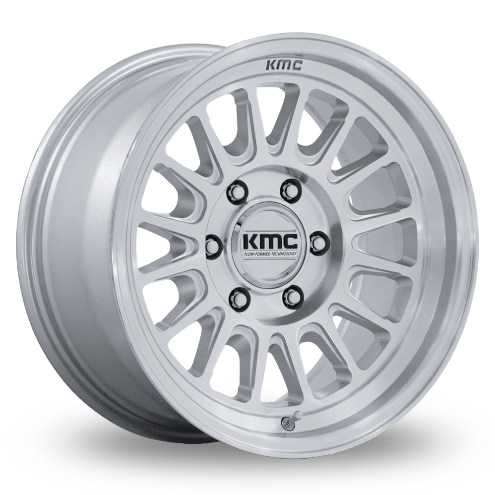 KMC KM733 Impact FFT Gloss Silver Machined Alloy Wheels