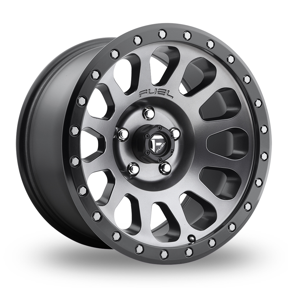 Fuel Off-Road D601 Vector (EU Warehouse) Matt Gunmetal Black Bead Ring Alloy Wheels
