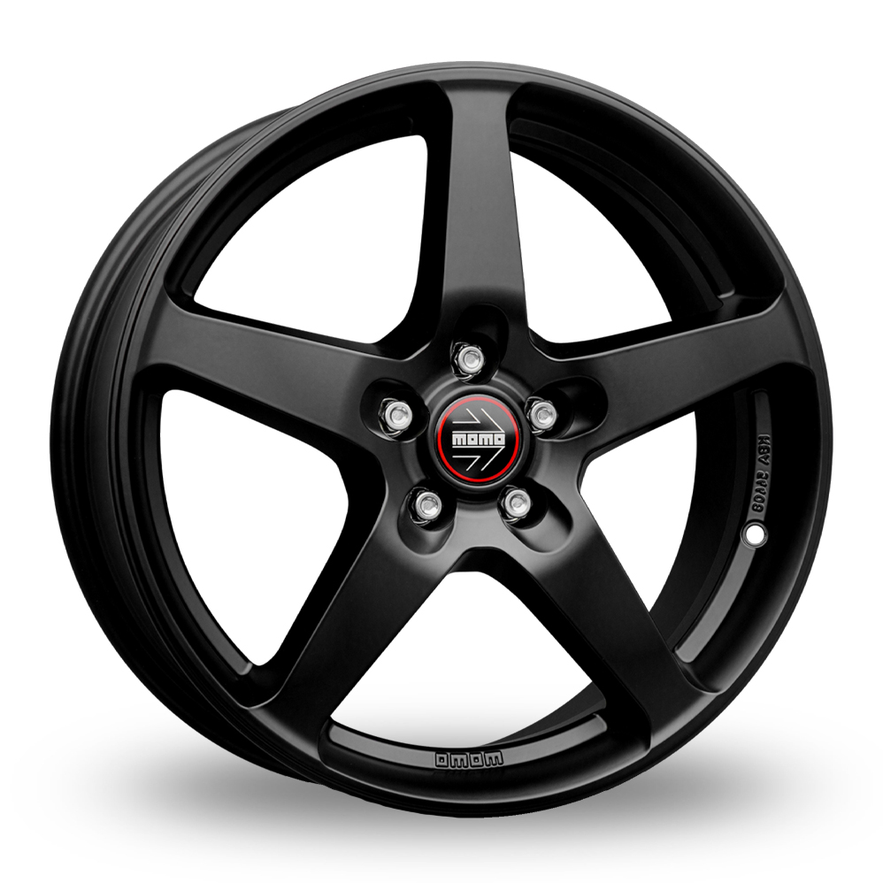 7x16 5x112 ET42 Momo Five (Matt Black) (72.3cb) (690kg Load) Alloy Wheels