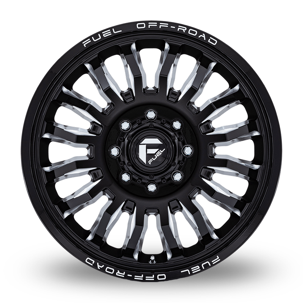 22" Fuel Off-Road D868 ARC Dually (USA Warehouse) Gloss Black Milled Alloy Wheels