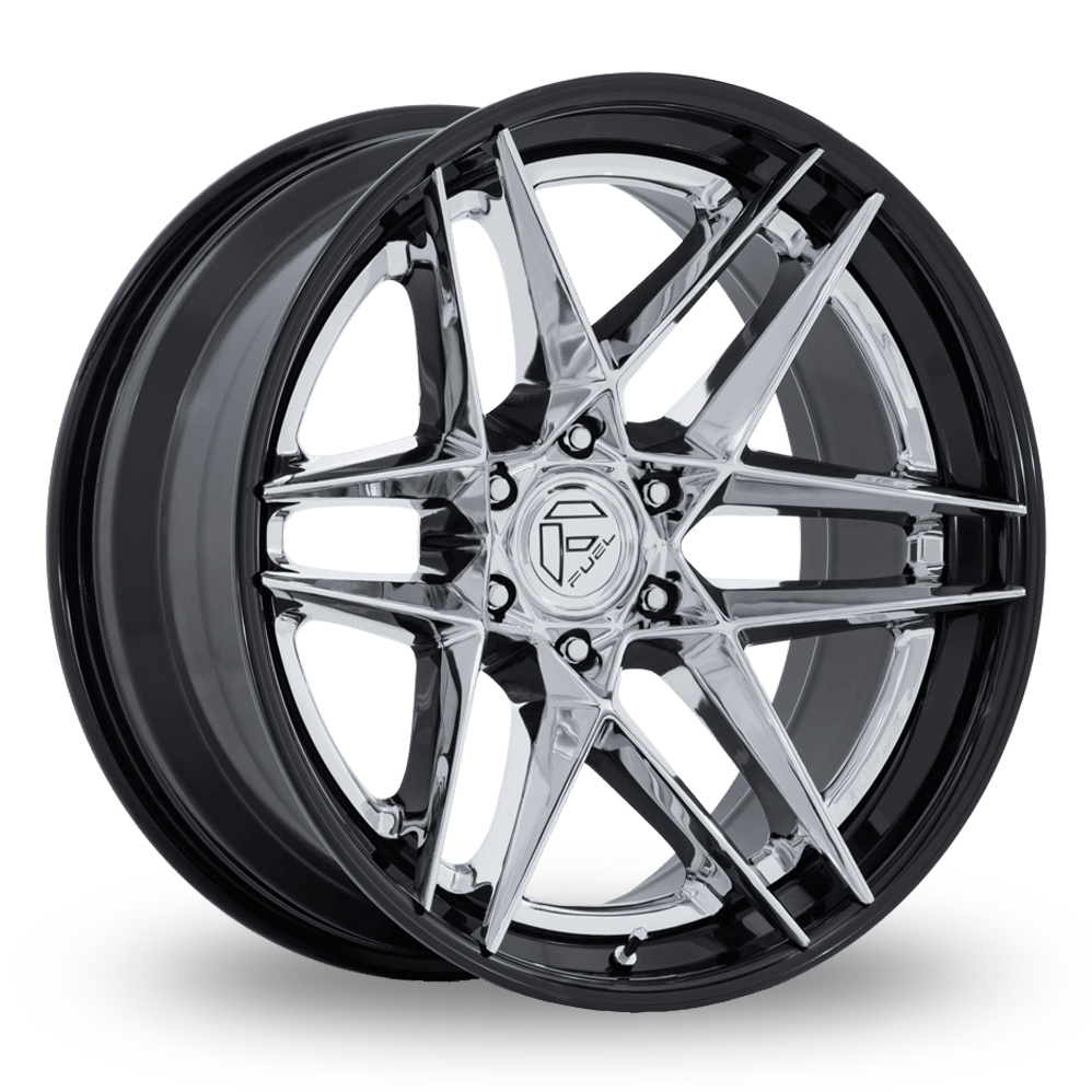Fuel Off-Road FC408 Flight (USA Warehouse) Chrome Gloss Black Lip Alloy Wheels