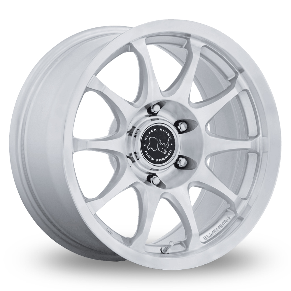 Black Rhino BR038 Ronin (USA Warehouse) Gloss Silver With Machined Face Alloy Wheels