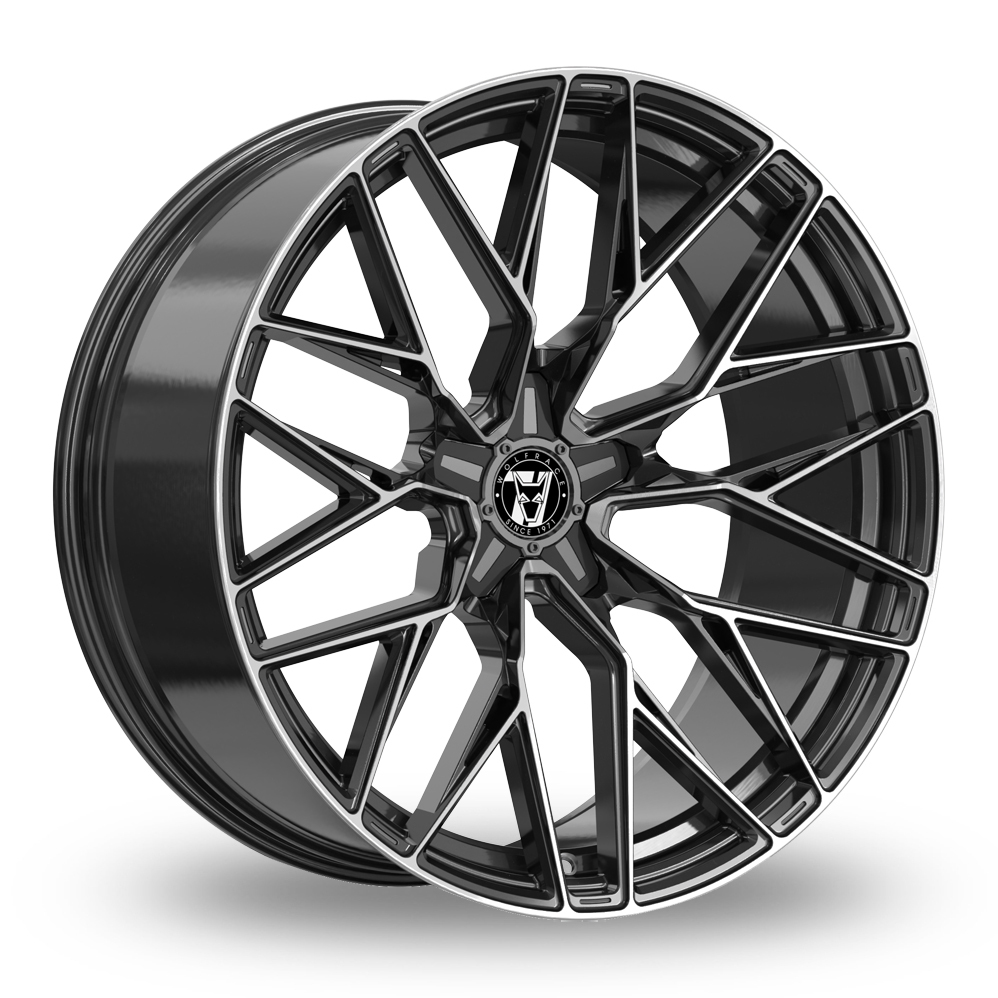 Wolfrace 71 Wolfsburg GTR Gloss Raven Black Polished Alloy Wheels