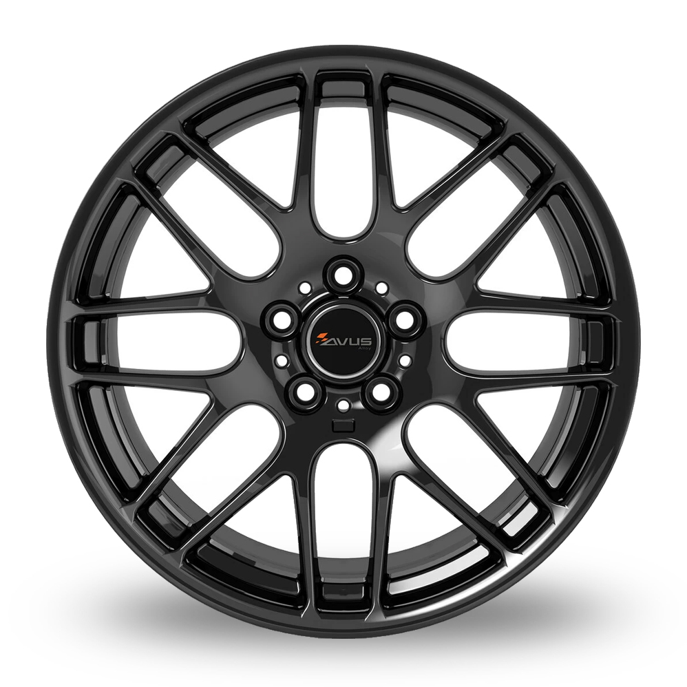 19" Avus Racing AC-MB4 Black Alloy Wheels