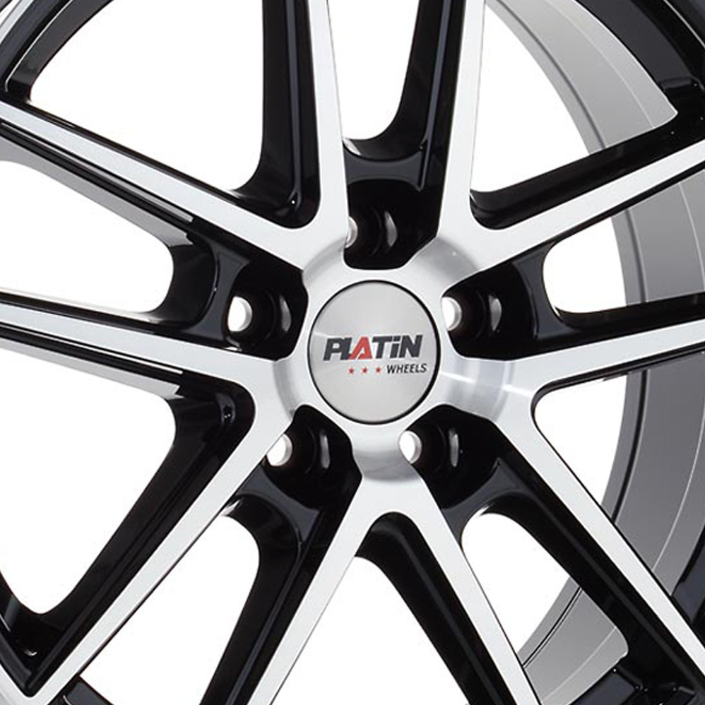 15" Platin P 73 Black Polished Alloy Wheels
