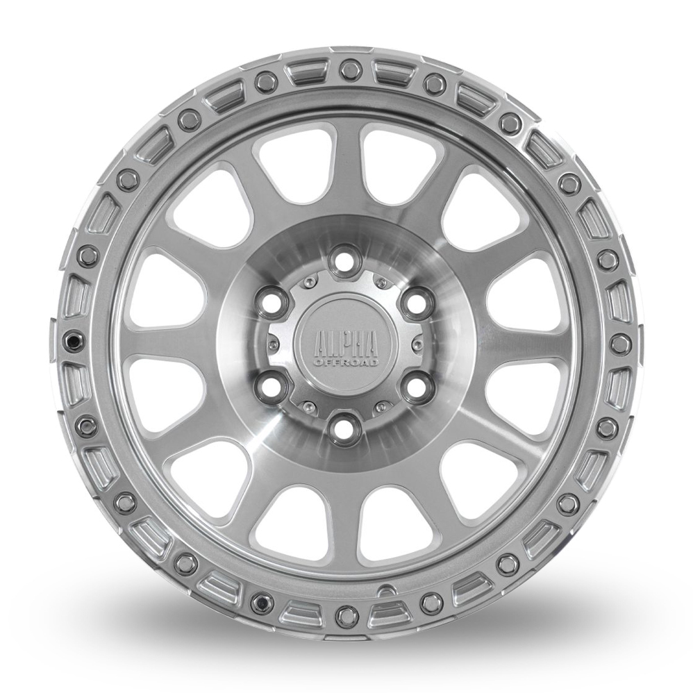 17" Alpha Off-Road Brawler Silver Polished Alloy Wheels