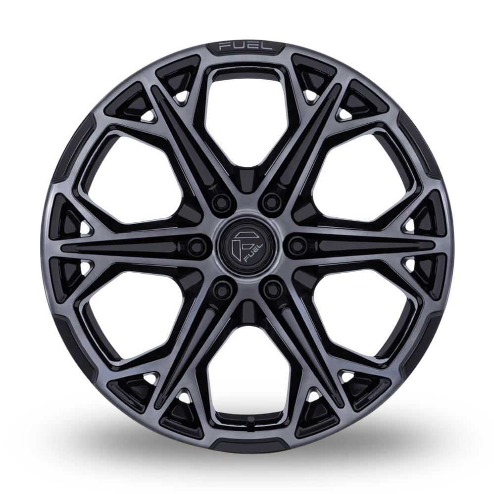 20" Fuel Off-Road FC886 Hammerhead Gloss Black Dark Tinted Clear Alloy Wheels
