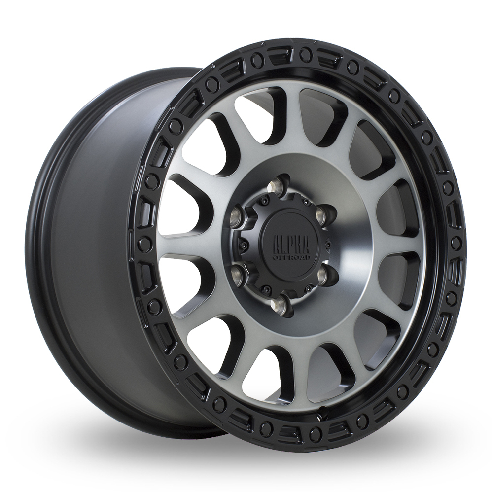17" Alpha Off-Road Brawler (Special Offer) Satin Black Polished Alloy Wheels
