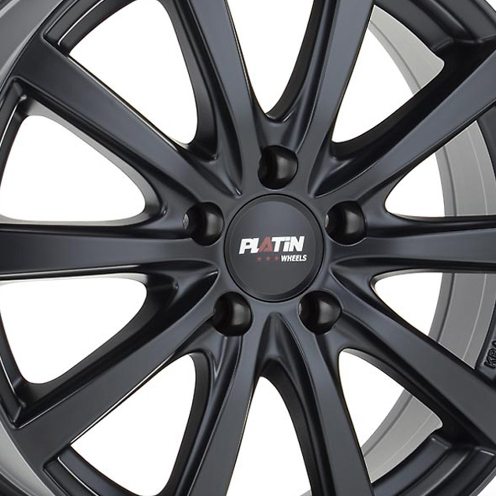 15" Platin P 69 Matt Black Alloy Wheels
