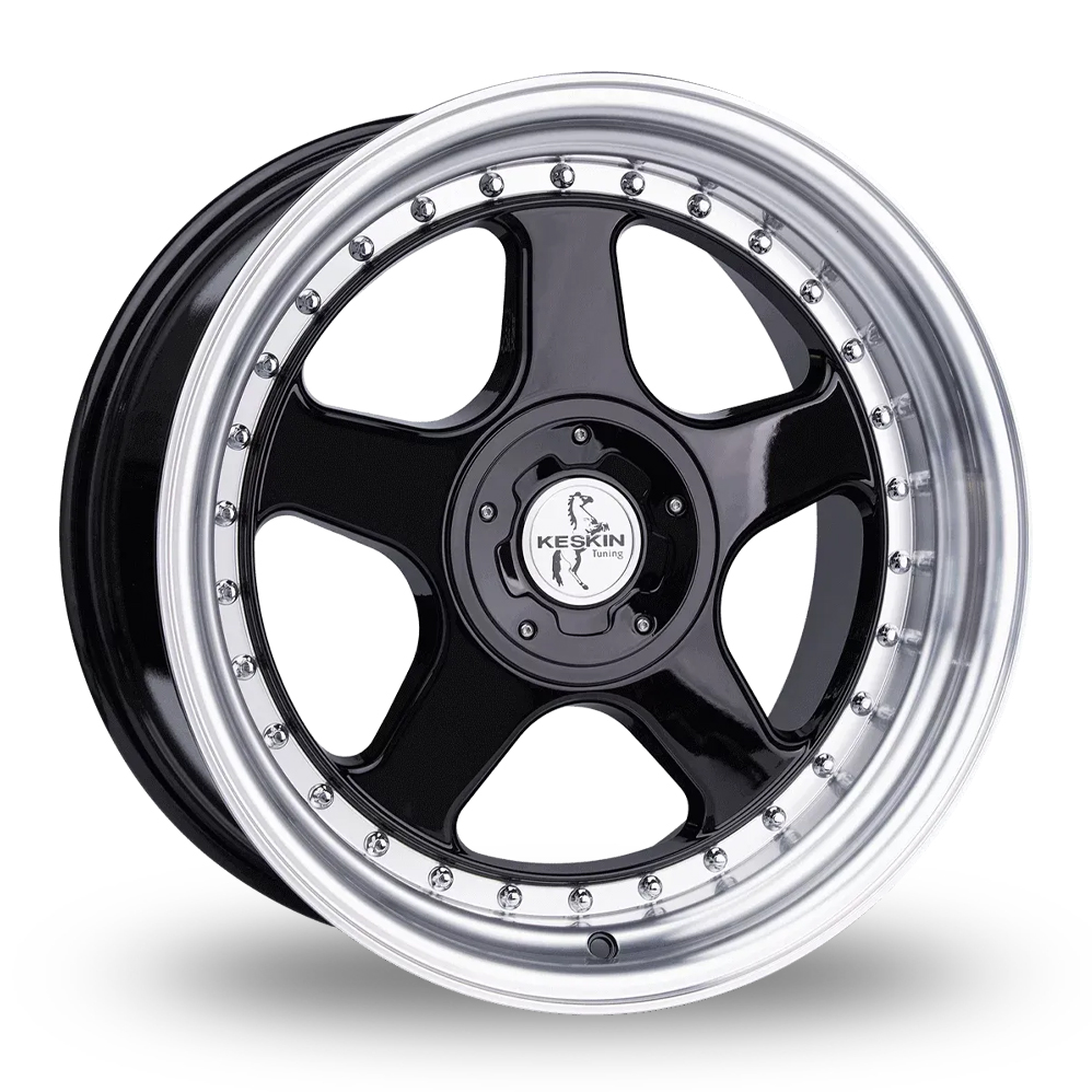 Keskin Tuning KT1 Black Polished Lip Alloy Wheels