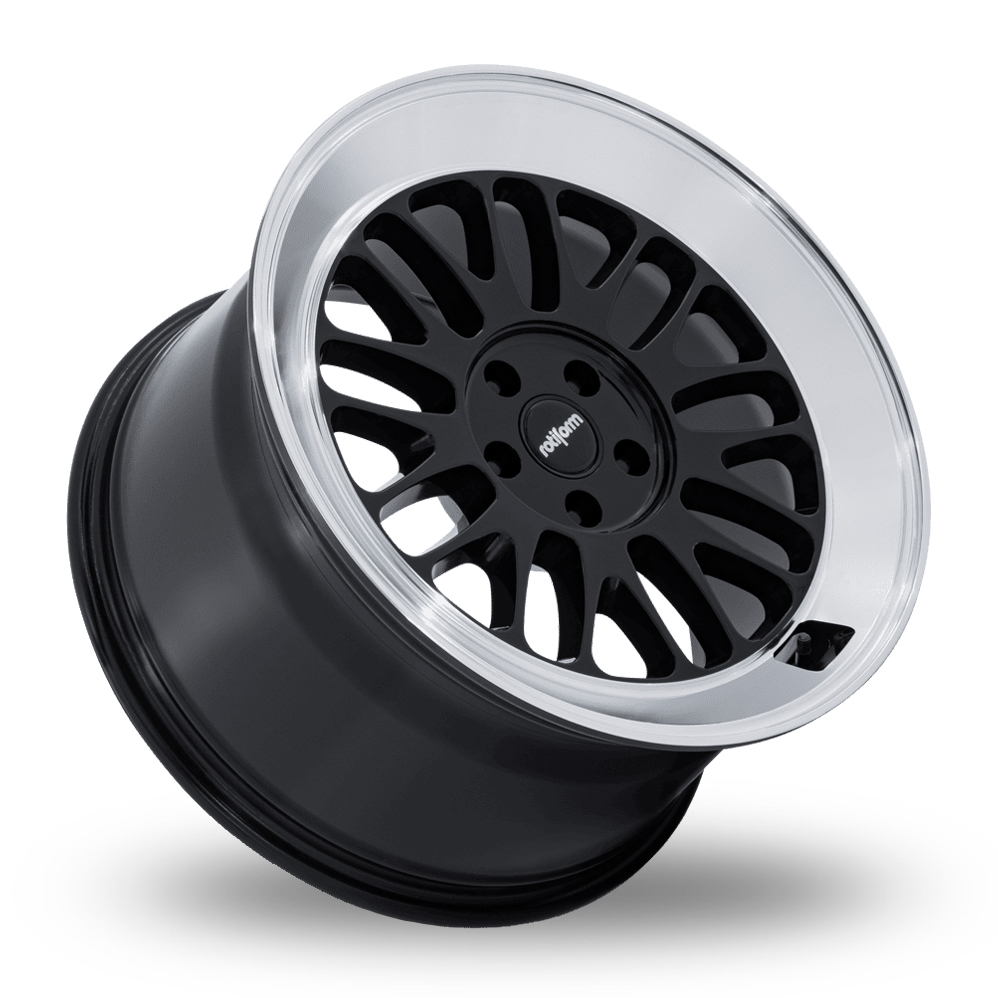 18" Rotiform RC214 SCP (USA Warehouse) Gloss Black With Diamond Cut Lip Alloy Wheels