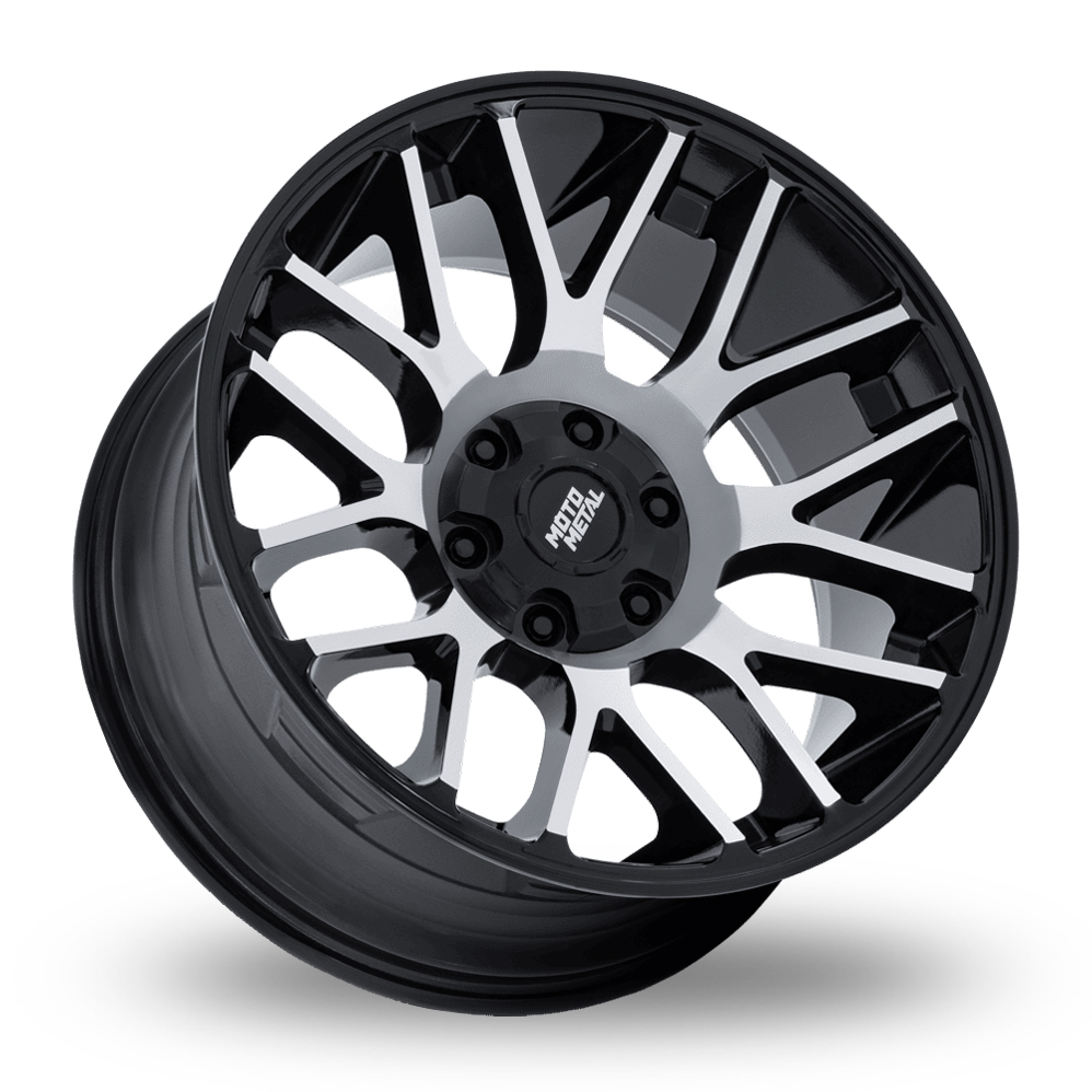 20" Moto Metal MO816 Overlook (USA Warehouse) Gloss Black Machined Alloy Wheels