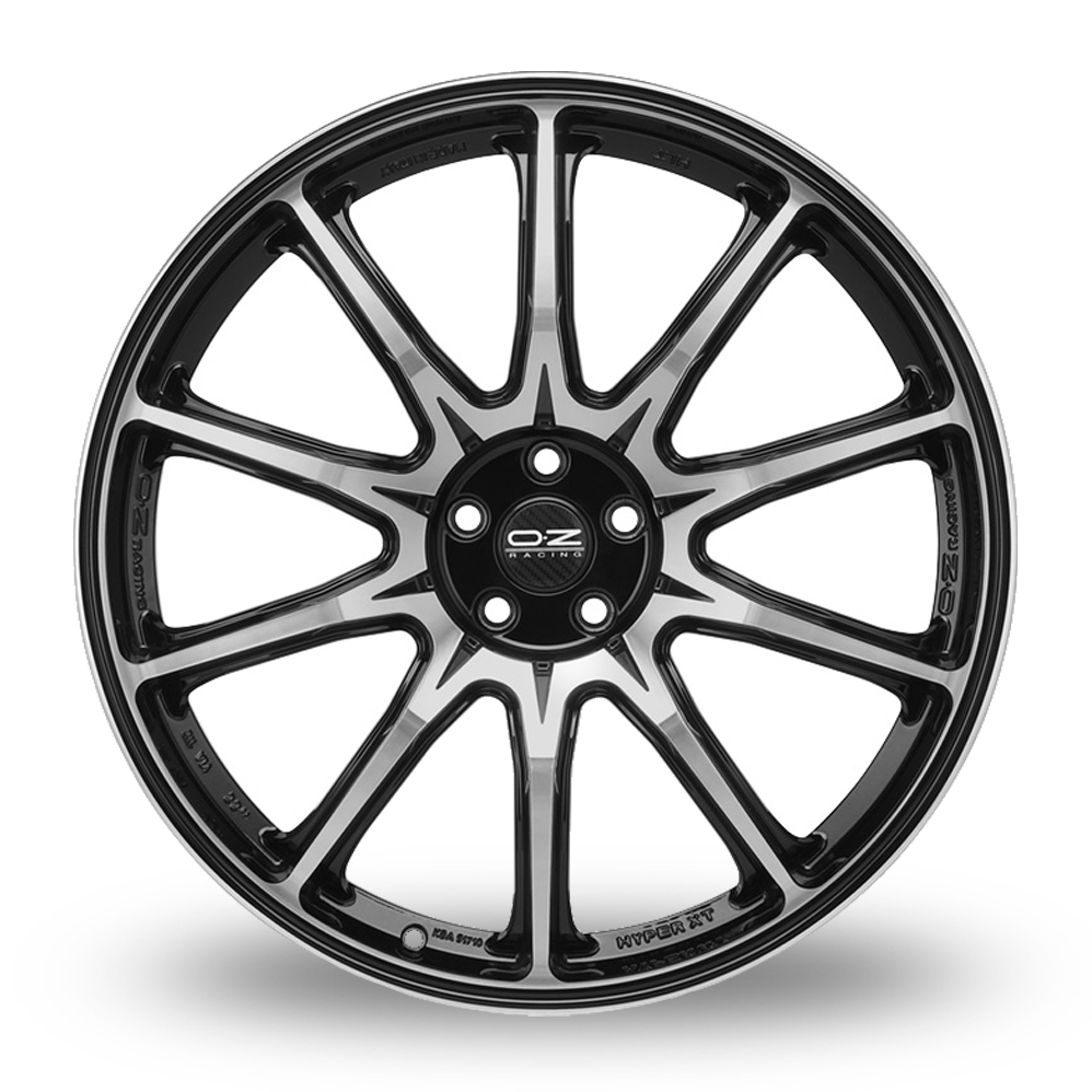 22" OZ Racing Hyper XT HLT Gloss Black Polished Alloy Wheels