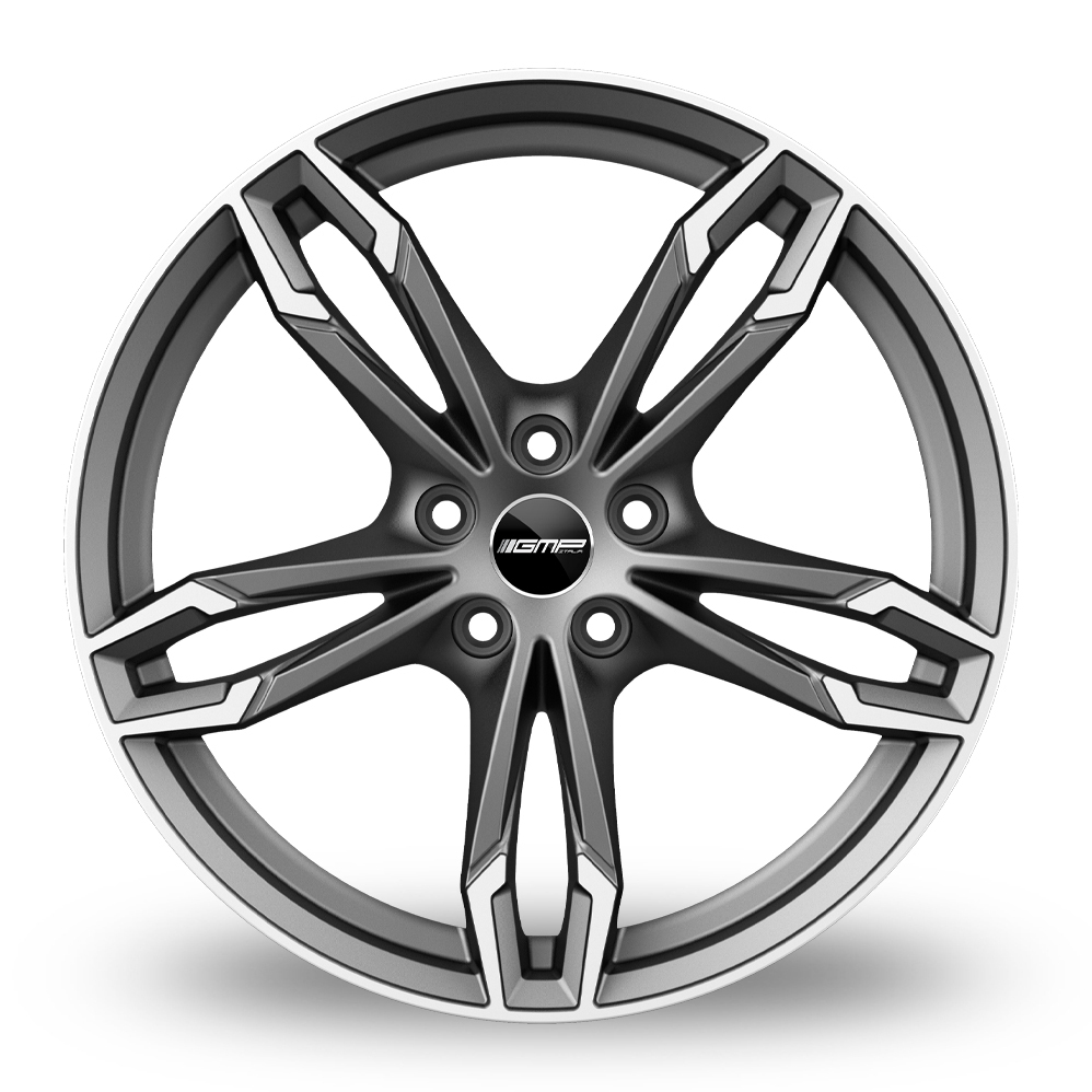 19" GMP Italia DEA Matt Anthracite Polished Alloy Wheels