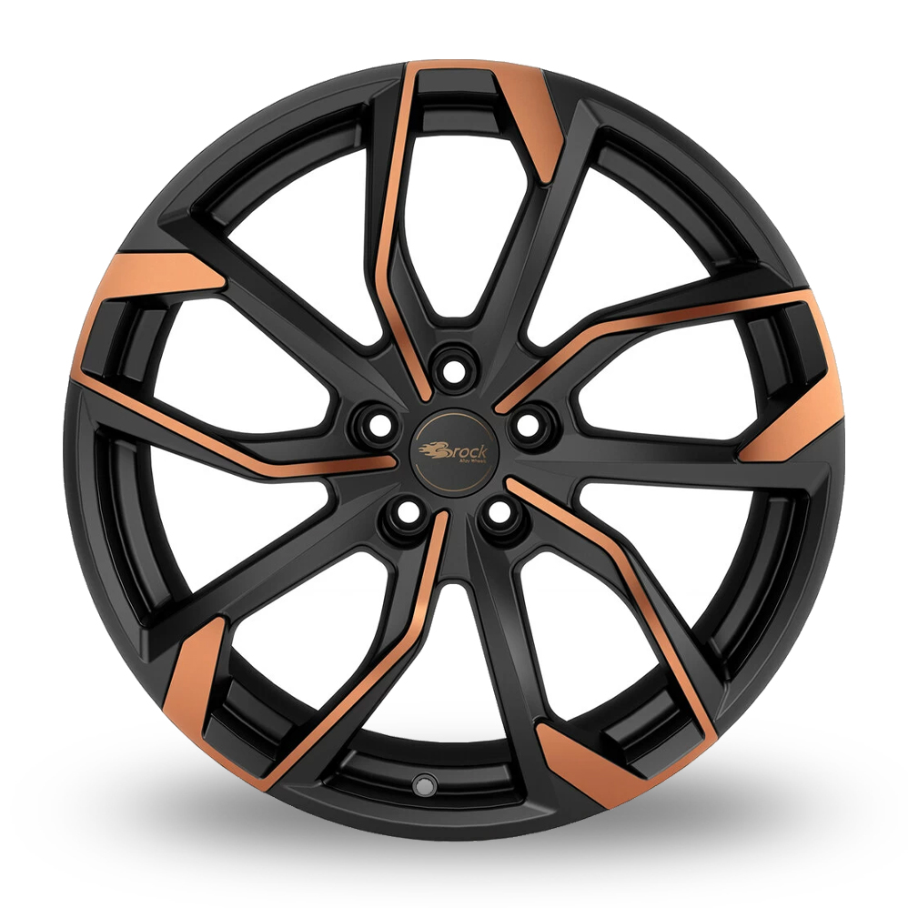 19" RC Design RC34 Matt Black Orange Alloy Wheels