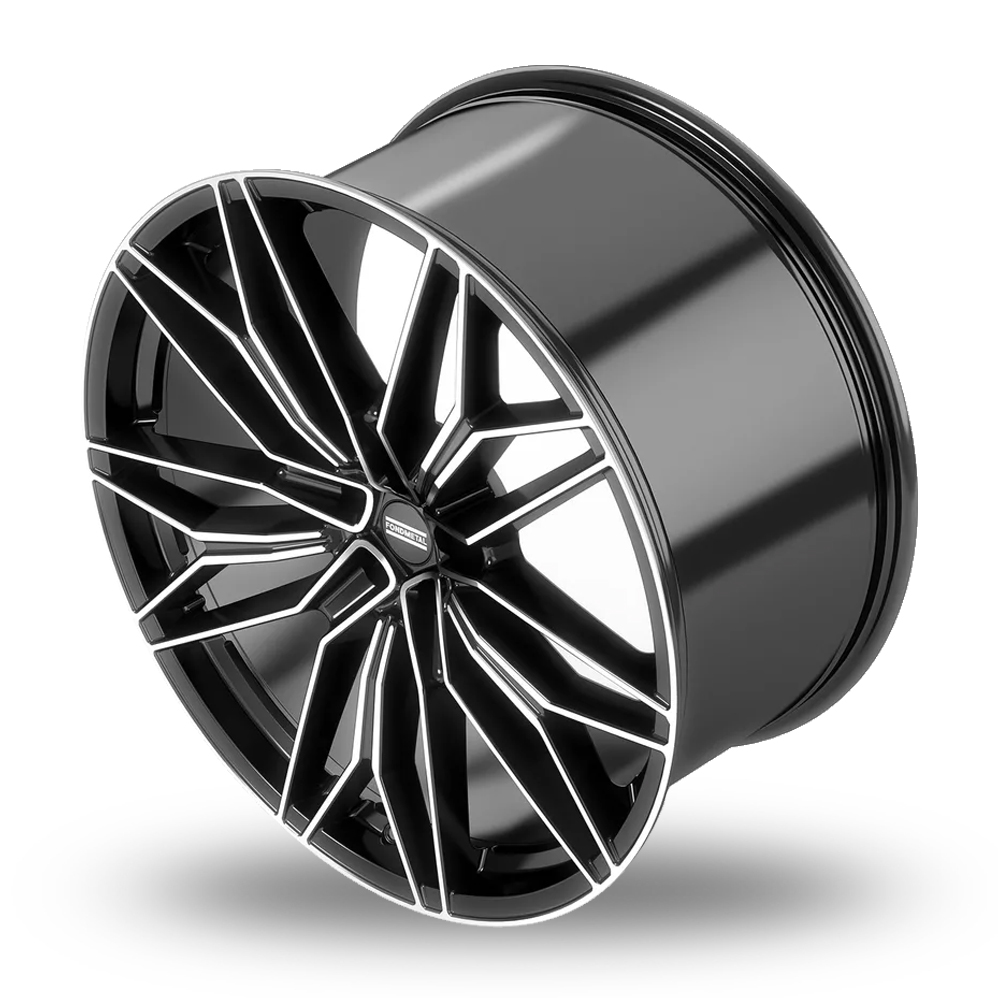 23" Fondmetal STC-23 Gloss Black Machined Alloy Wheels