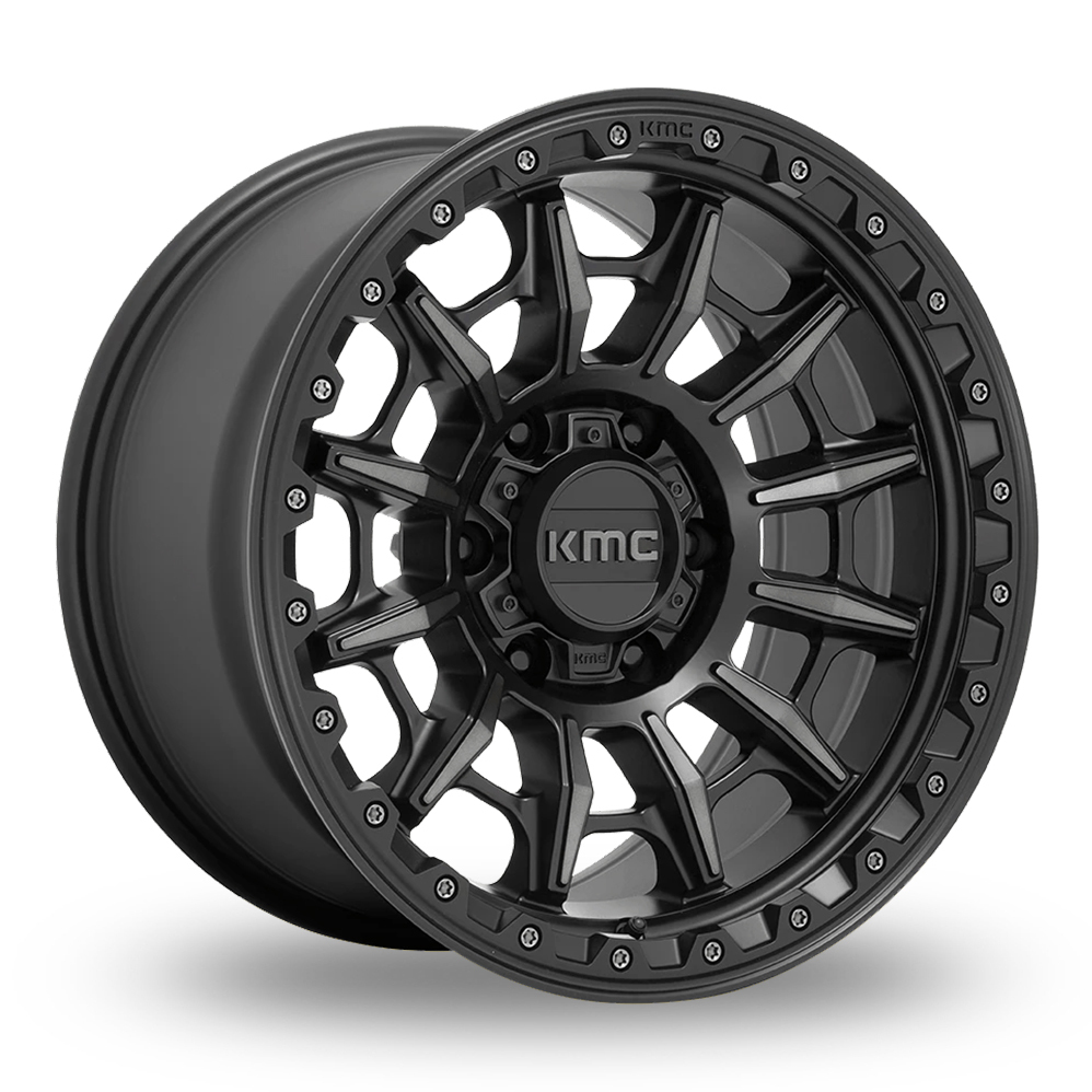 KMC KM547 Carnage (USA Warehouse) Satin Black With Gray Tint Alloy Wheels
