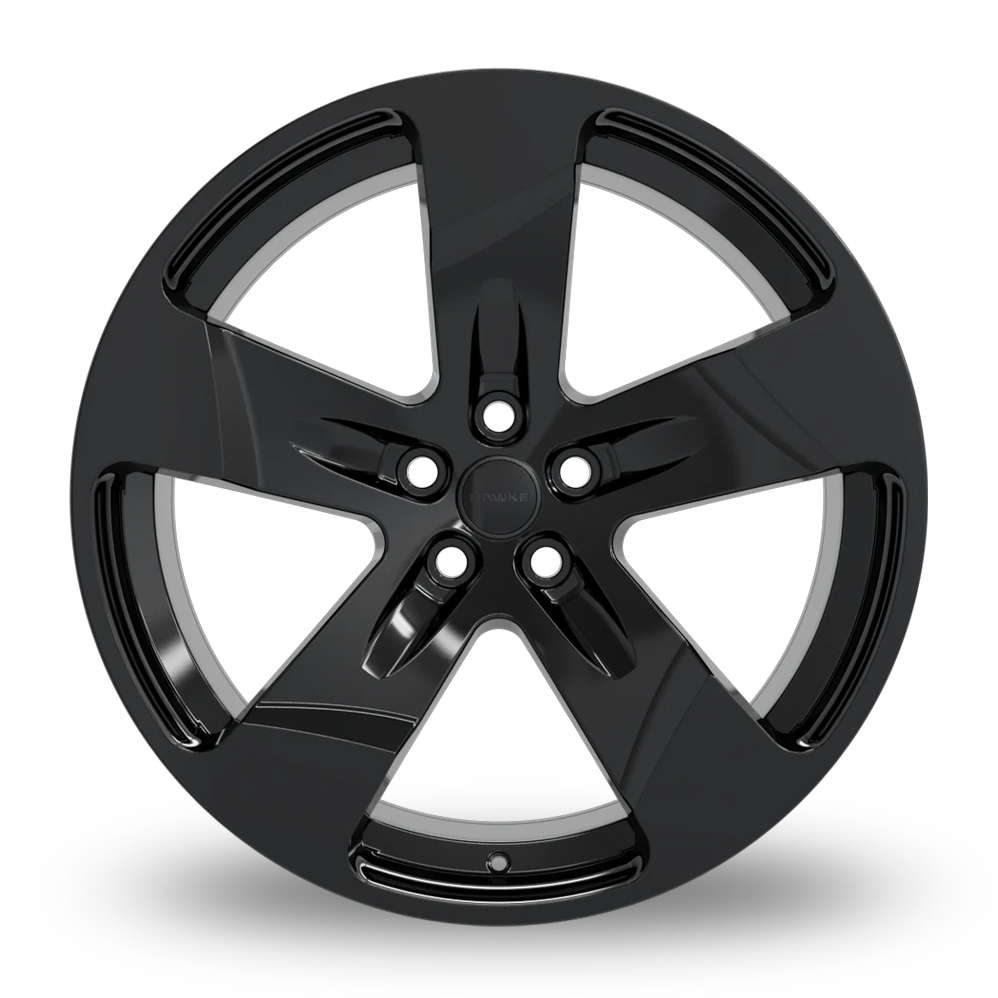 22" Hawke Five Tooth Black Alloy Wheels