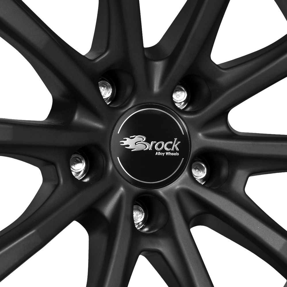 18" Brock B32 Matt Black Alloy Wheels