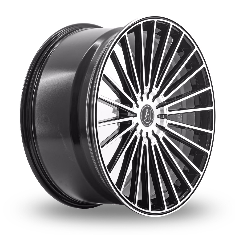 22" Axe EX50 Gloss Black Polished Alloy Wheels