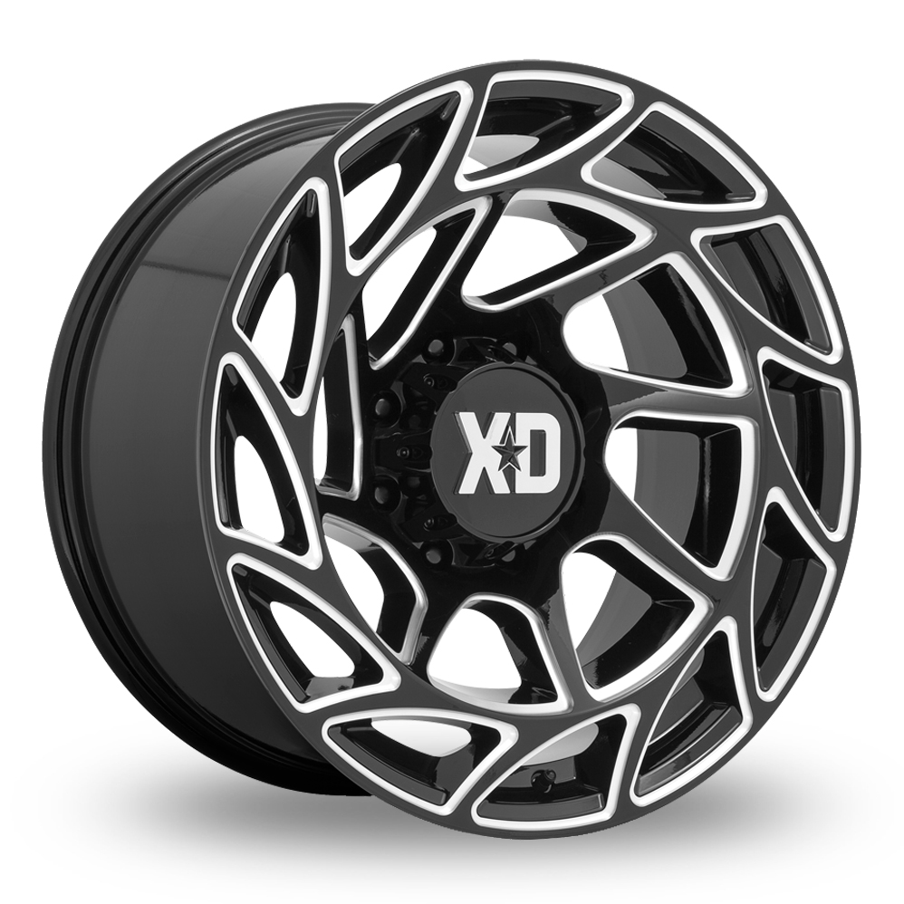 XD XD860 Onslaught (USA Warehouse) Gloss Black Milled Alloy Wheels