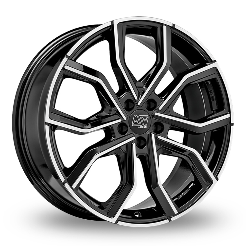 MSW (by OZ) 41 Gloss Black Polished Alloy Wheels