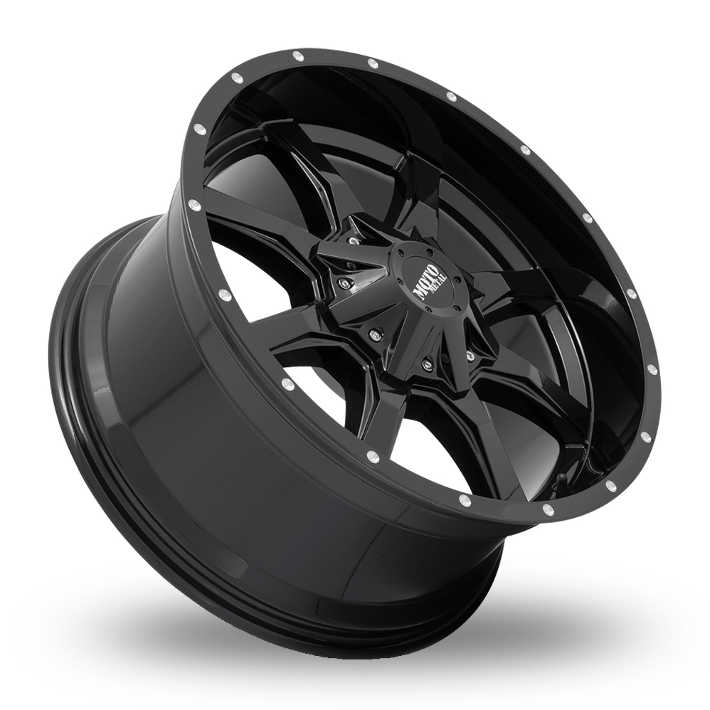 18" Moto Metal MO970 Gloss Black With Milled Lip Alloy Wheels