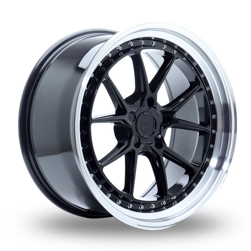 Japan Racing JR39 (9.5x19) (Custom Fitment) Gloss Black Machined Lip Alloy Wheels