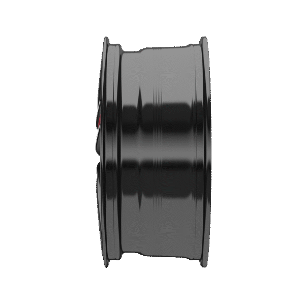 18" Ronal R67 RED Matt Black Polished Alloy Wheels