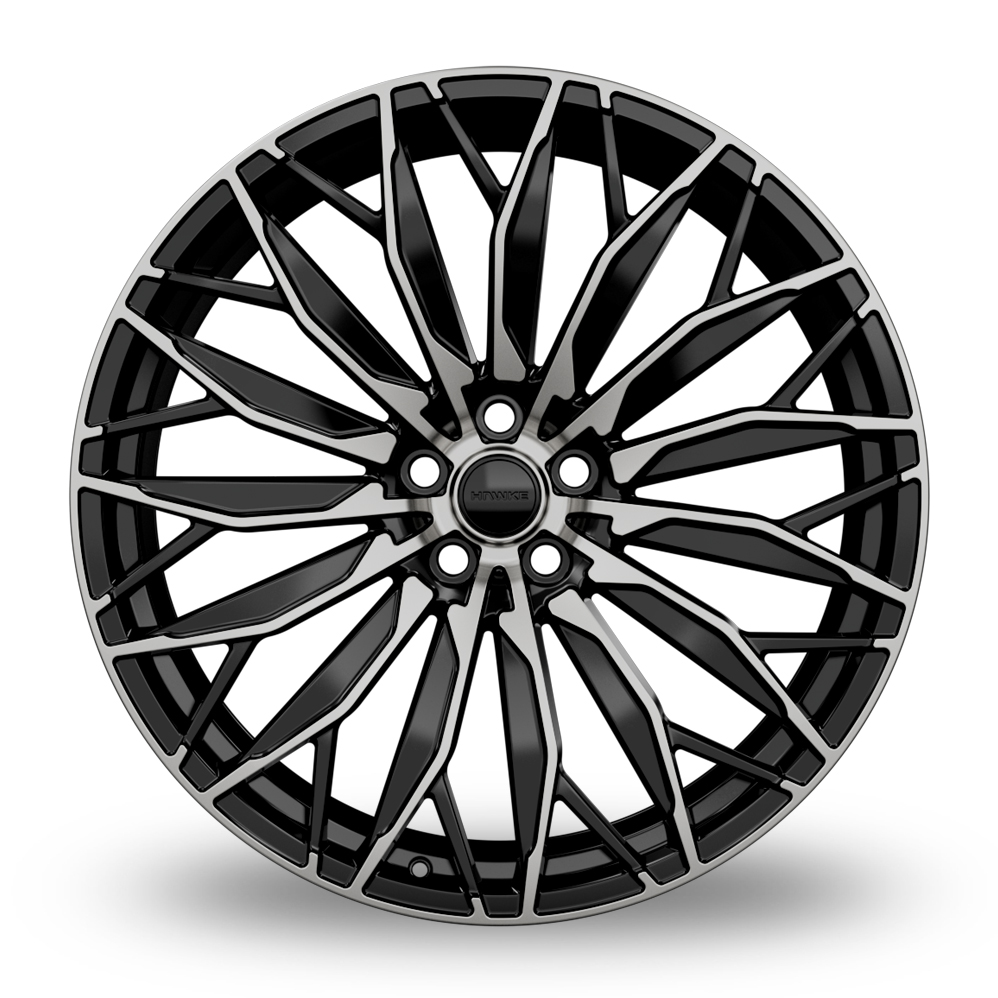 23" Hawke Zenith II Black Polished Alloy Wheels