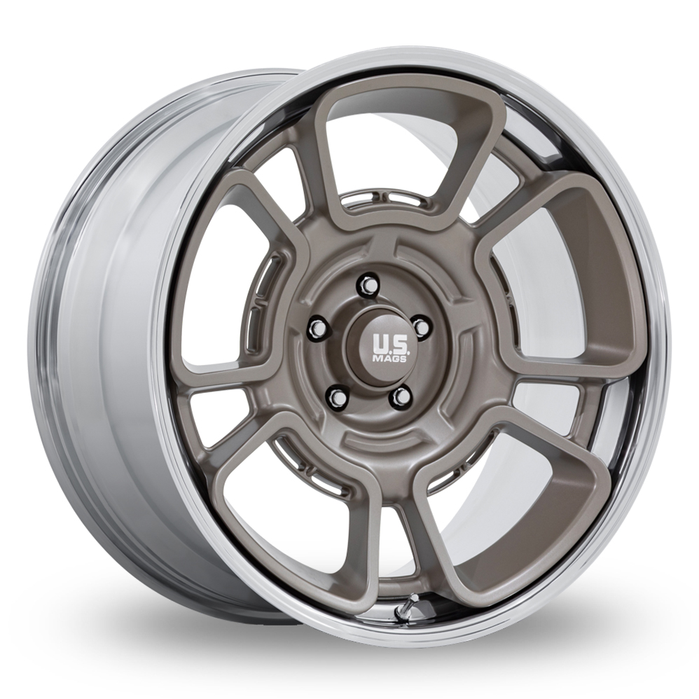 US Mags UC147 Flagstaff (USA Warehouse) Pewter Polished Rim Alloy Wheels