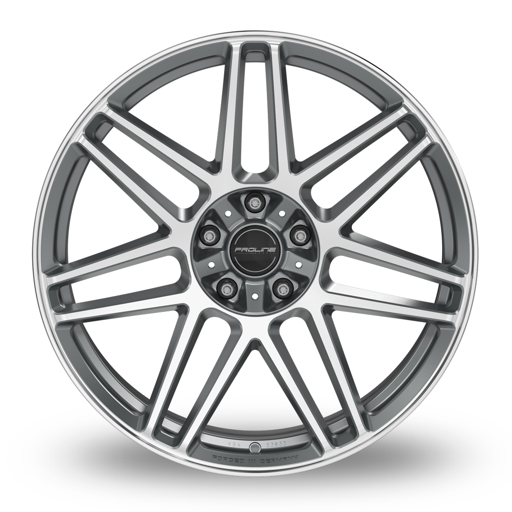 22" Proline PFG Forged Matt Grey Polished Alloy Wheels
