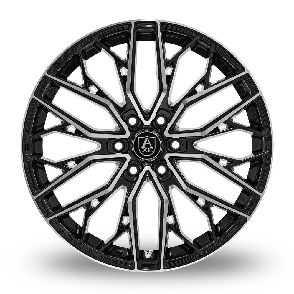 18" Axe EX48T Gloss Black Polished Alloy Wheels