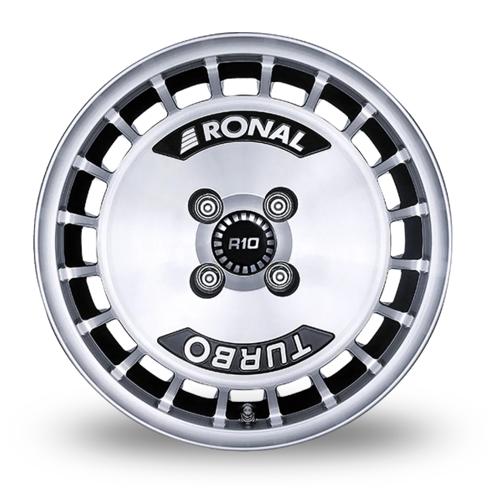 15" Ronal R10 Turbo Black Polished Alloy Wheels
