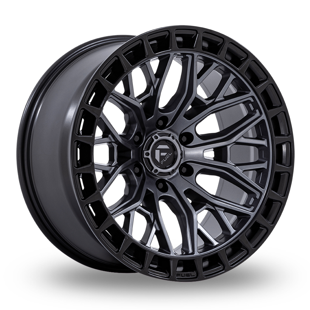Fuel Off-Road FC869 Sigma (USA Warehouse) Matt Gunmetal With Machined Black Lip Alloy Wheels