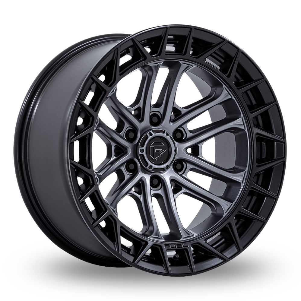 Fuel Off-Road FC874 Celsius (USA Warehouse) Matt Gunmetal With Matt Black Lip Alloy Wheels