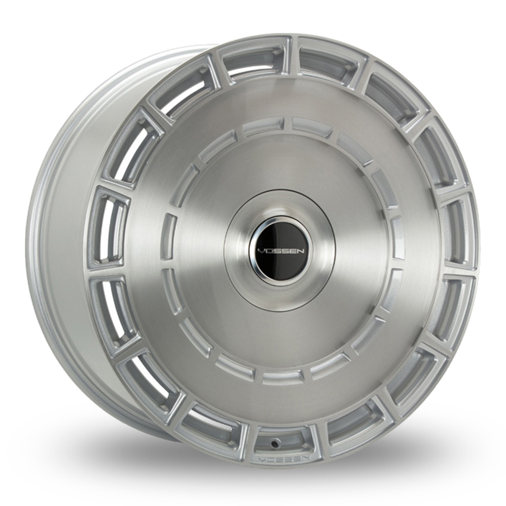 Vossen HF-9 (9.5x22) (Deep Concave) Silver Brushed Face Alloy Wheels