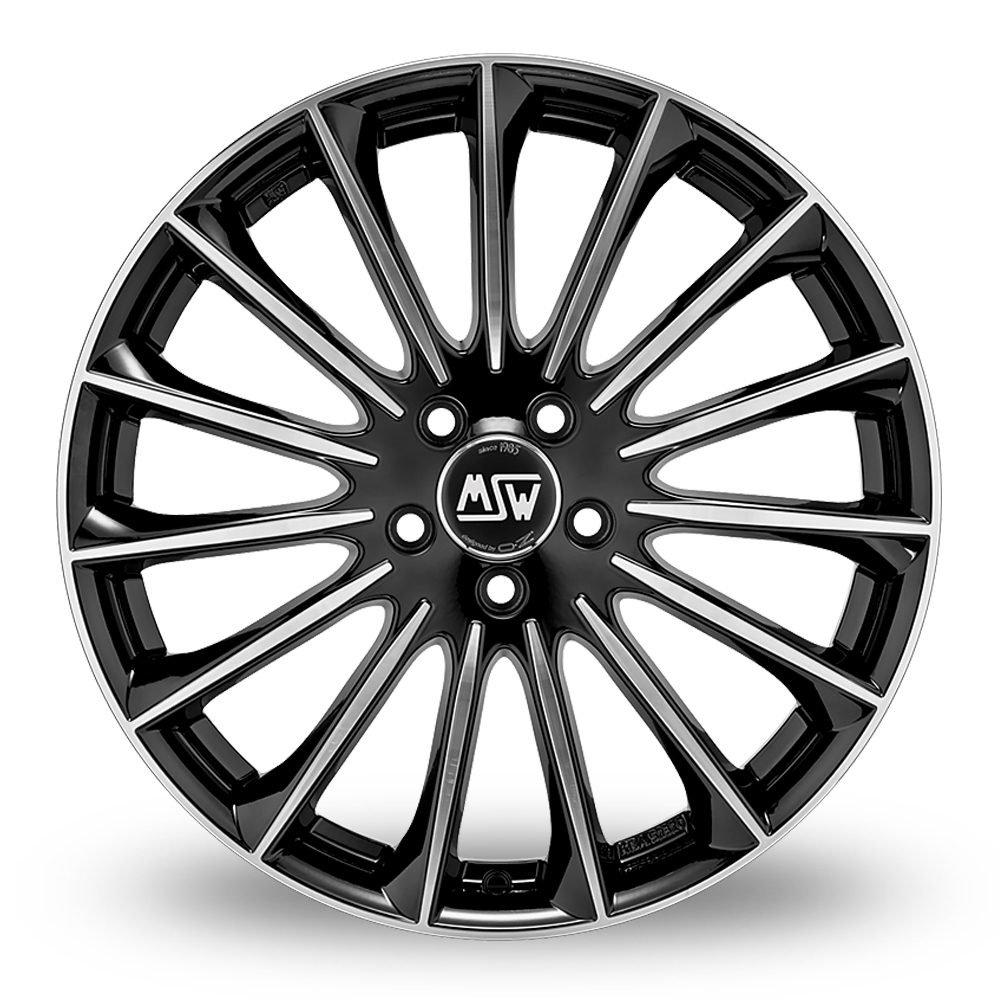 20" MSW (by OZ) 30 Gloss Black Polished Alloy Wheels
