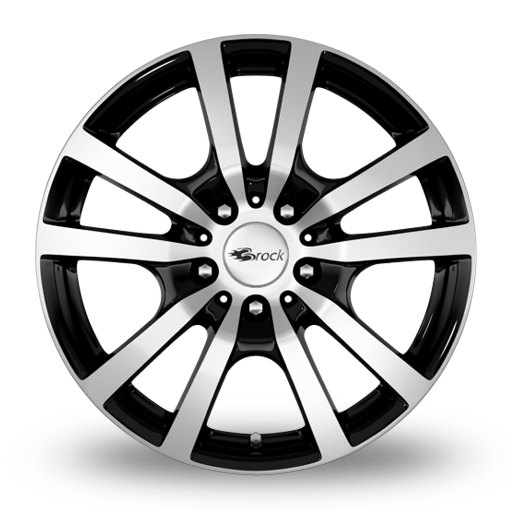 16" RC Design RC25 T Gloss Black Polished Alloy Wheels