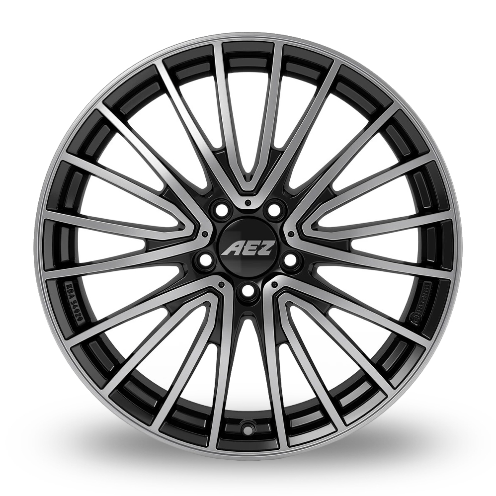 18" AEZ Berlin Black Polished Alloy Wheels